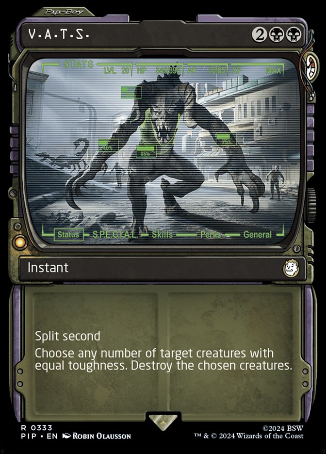 V.A.T.S. card front