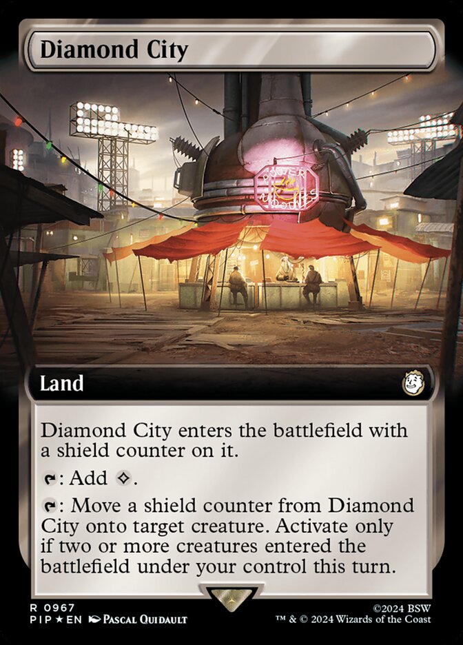 Diamond City card front