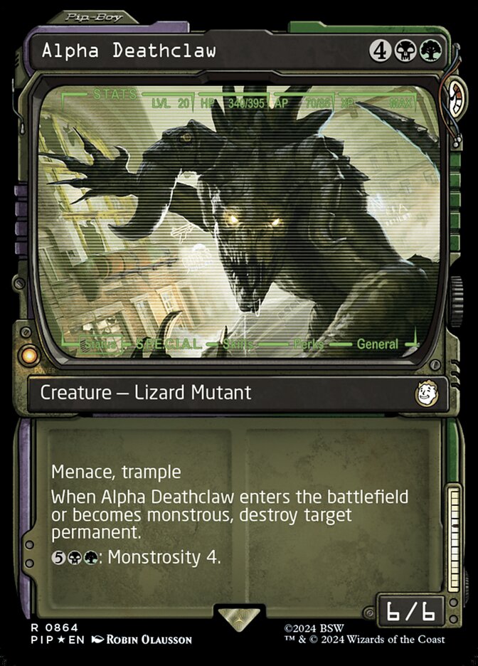 Alpha Deathclaw card front