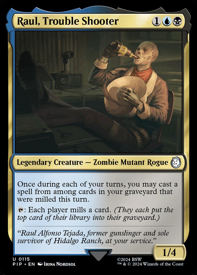 Raul, Trouble Shooter card front
