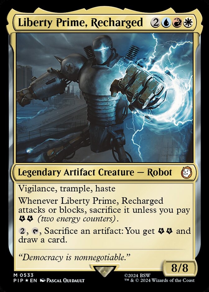 Liberty Prime, Recharged card front
