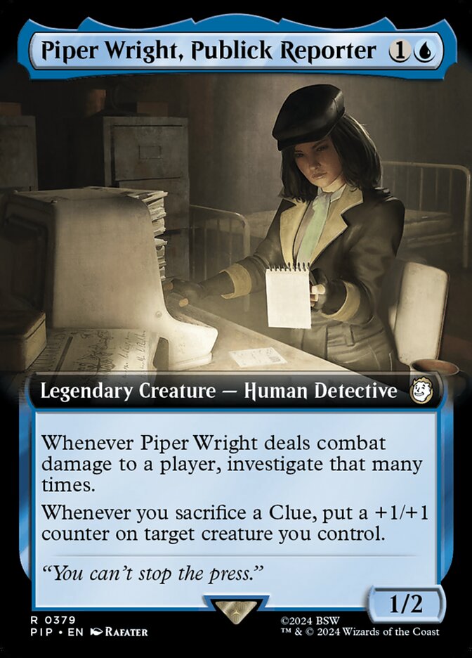 Piper Wright, Publick Reporter card front