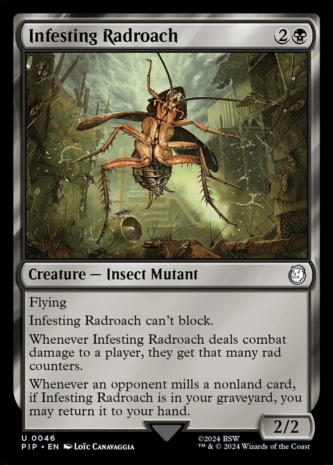 Infesting Radroach card front