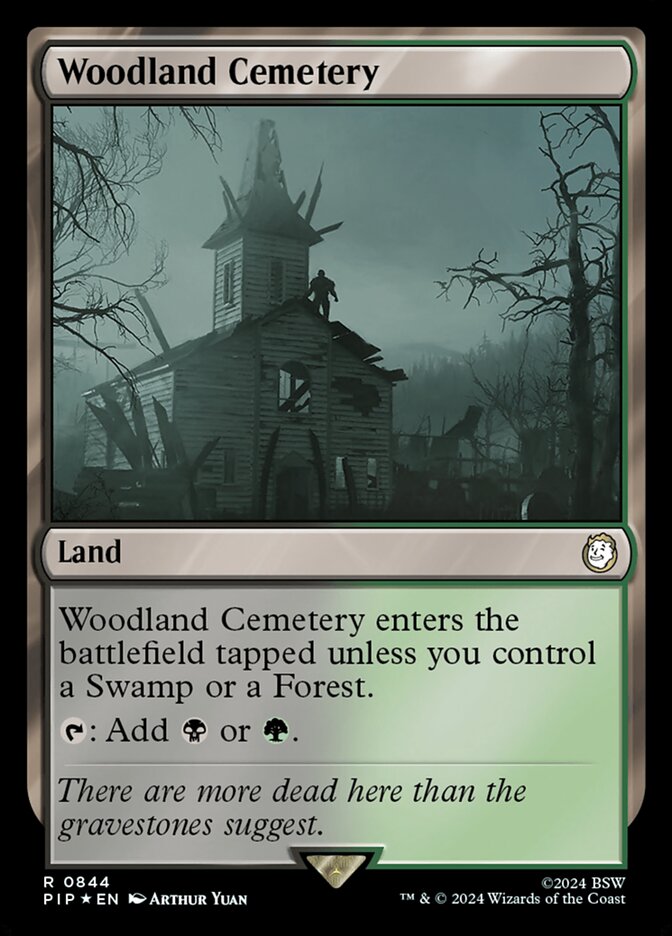 Woodland Cemetery card front