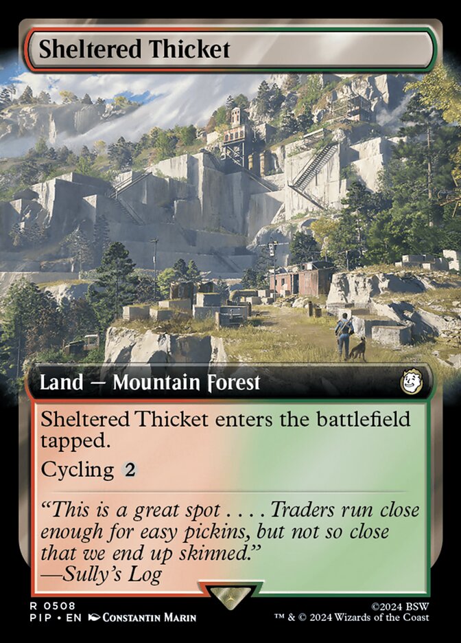Sheltered Thicket card front