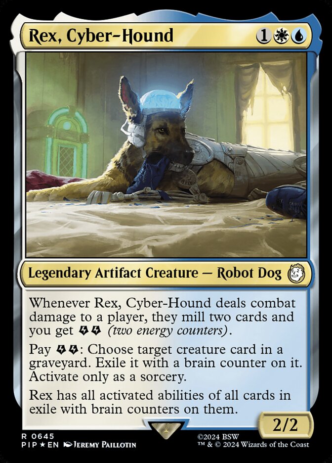Rex, Cyber-Hound card front
