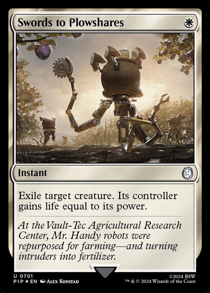 Swords to Plowshares card front