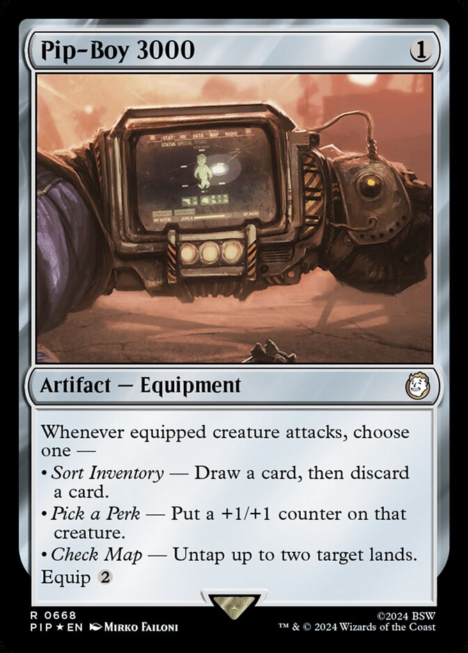 Pip-Boy 3000 card front