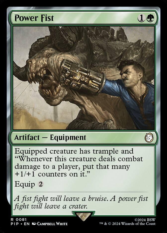 Power Fist card front