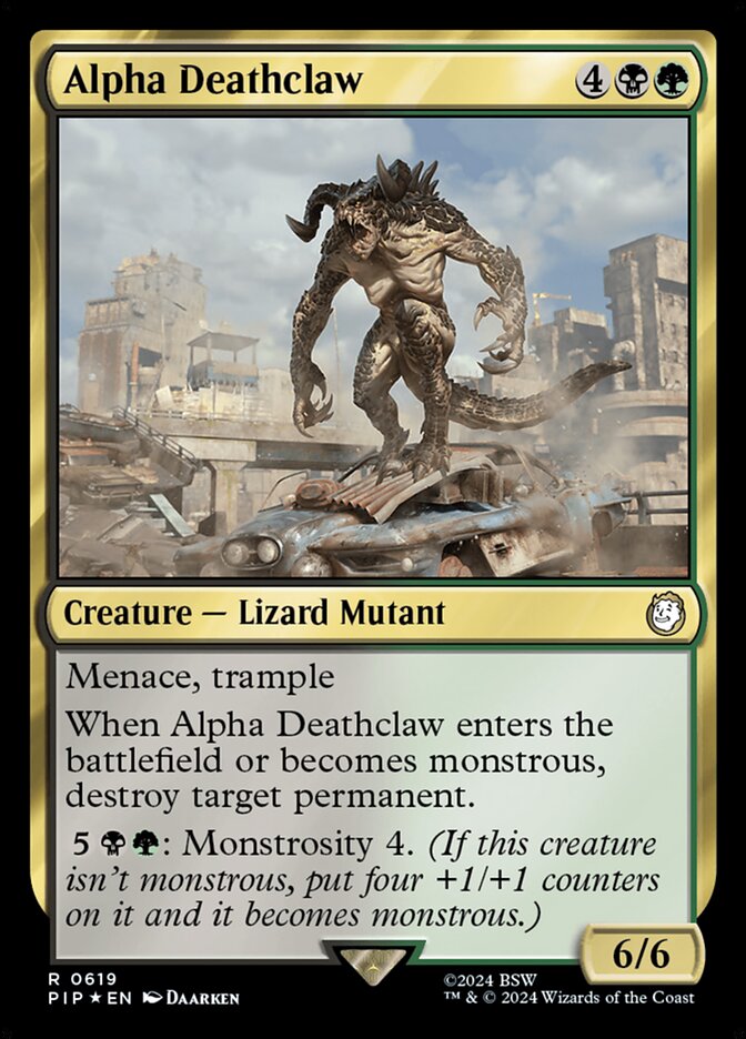 Alpha Deathclaw card front