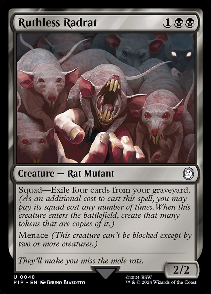 Ruthless Radrat card front