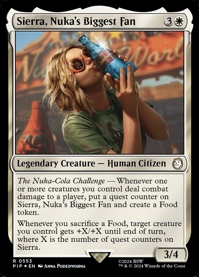 Sierra, Nuka's Biggest Fan card front