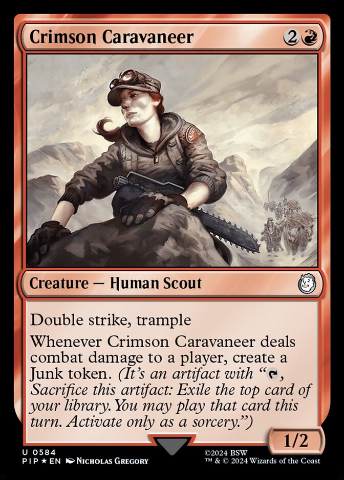 Crimson Caravaneer card front