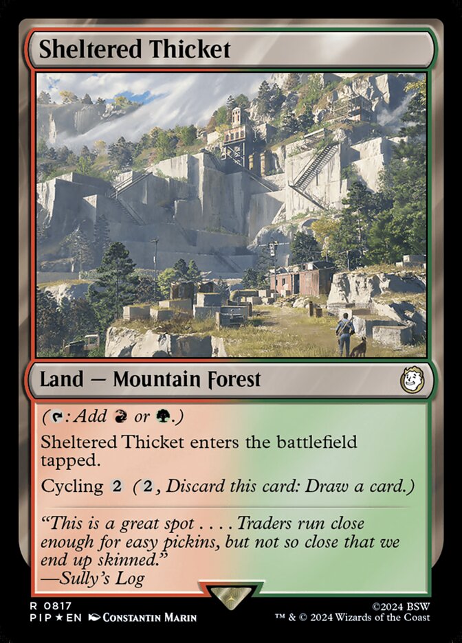 Sheltered Thicket card front