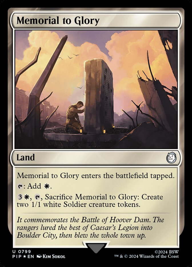 Memorial to Glory card front