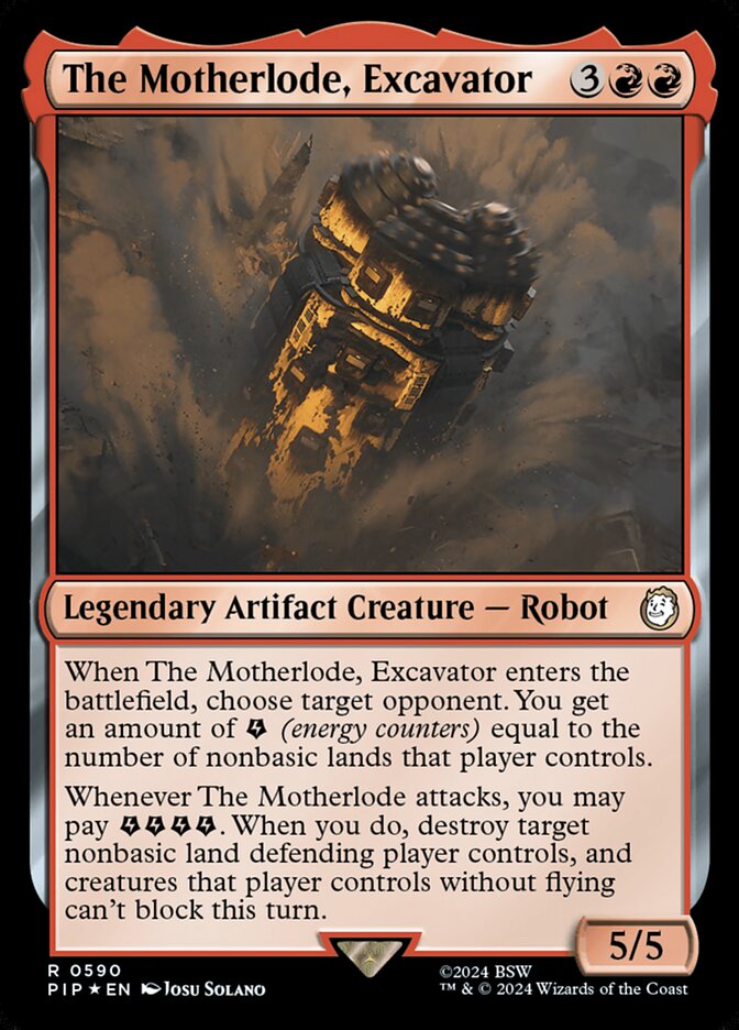 The Motherlode, Excavator card front