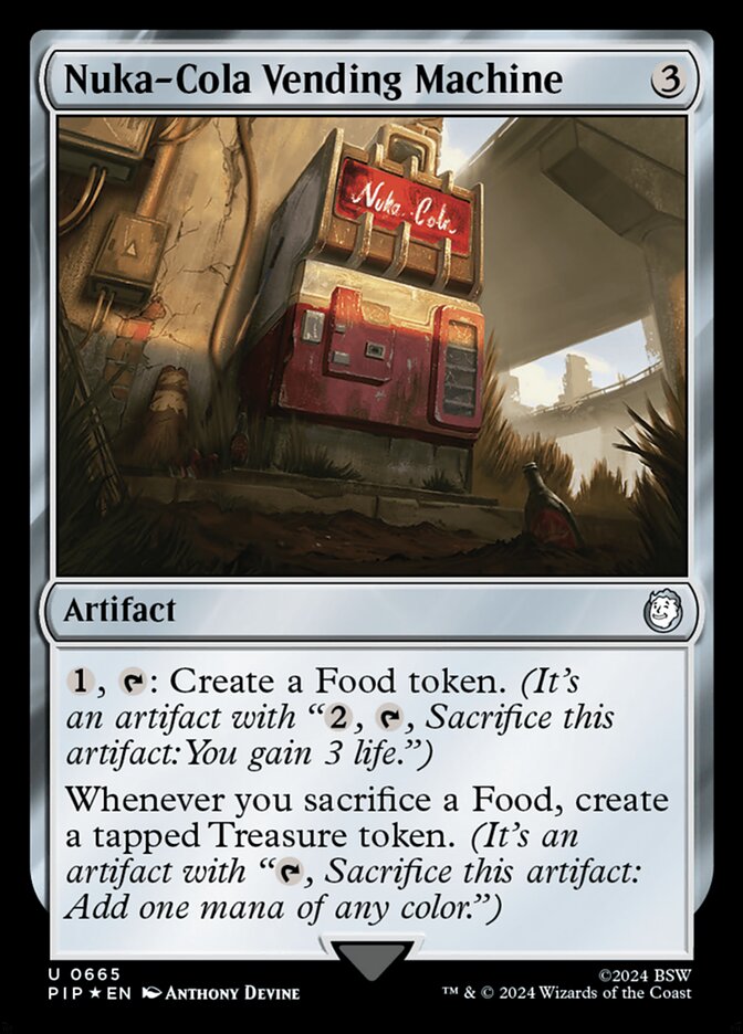 Nuka-Cola Vending Machine card front