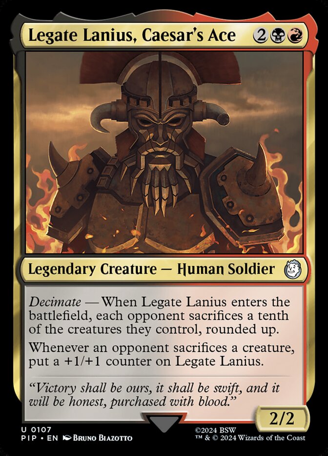Legate Lanius, Caesar's Ace card front