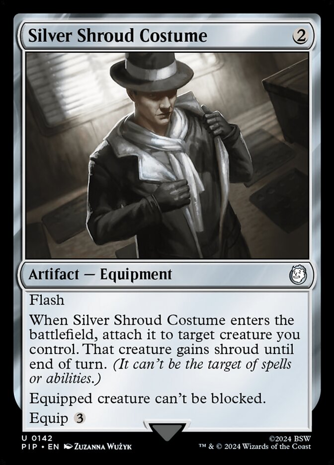 Silver Shroud Costume card front