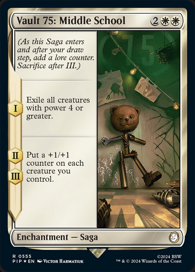 Vault 75: Middle School card front