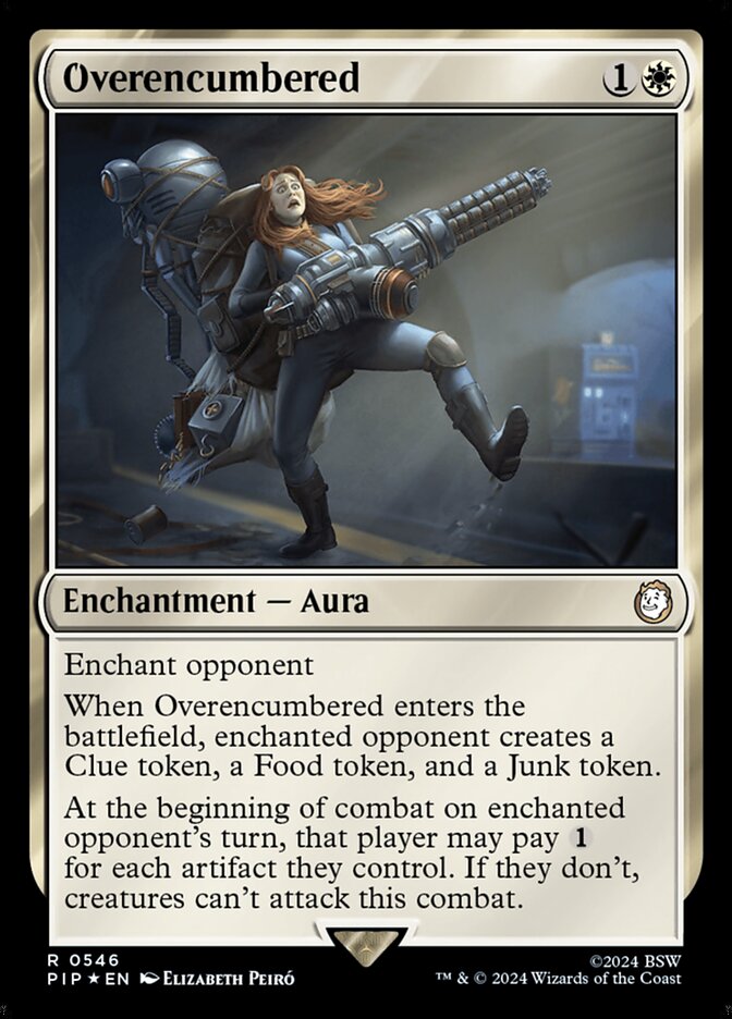 Overencumbered card front
