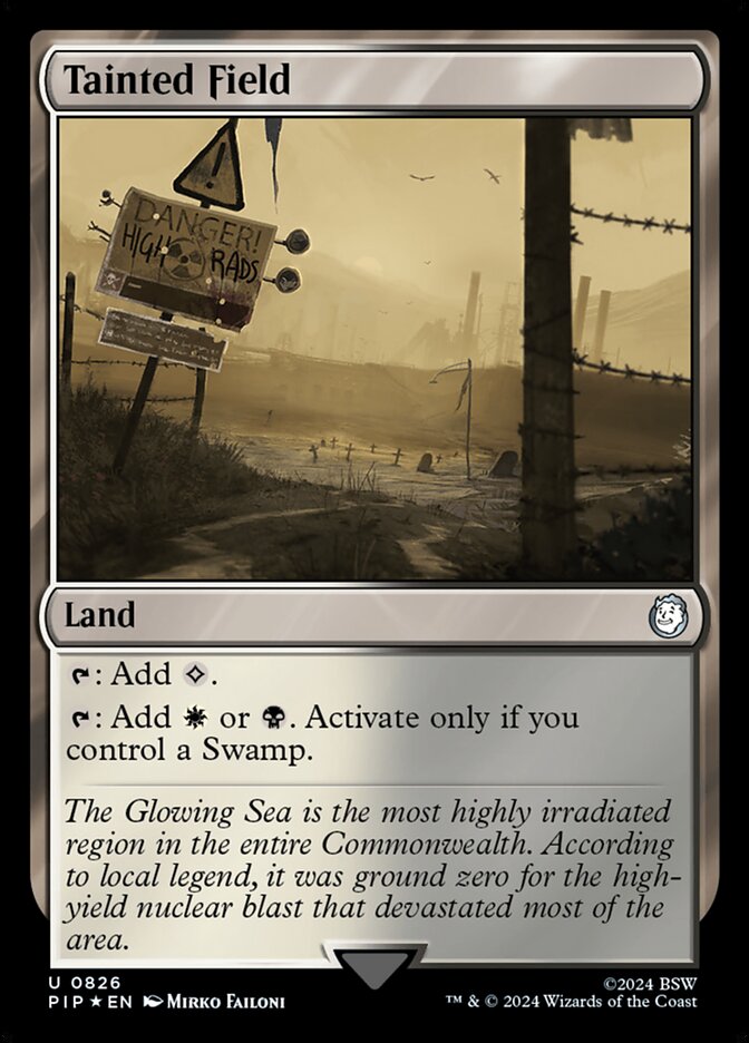 Tainted Field card front