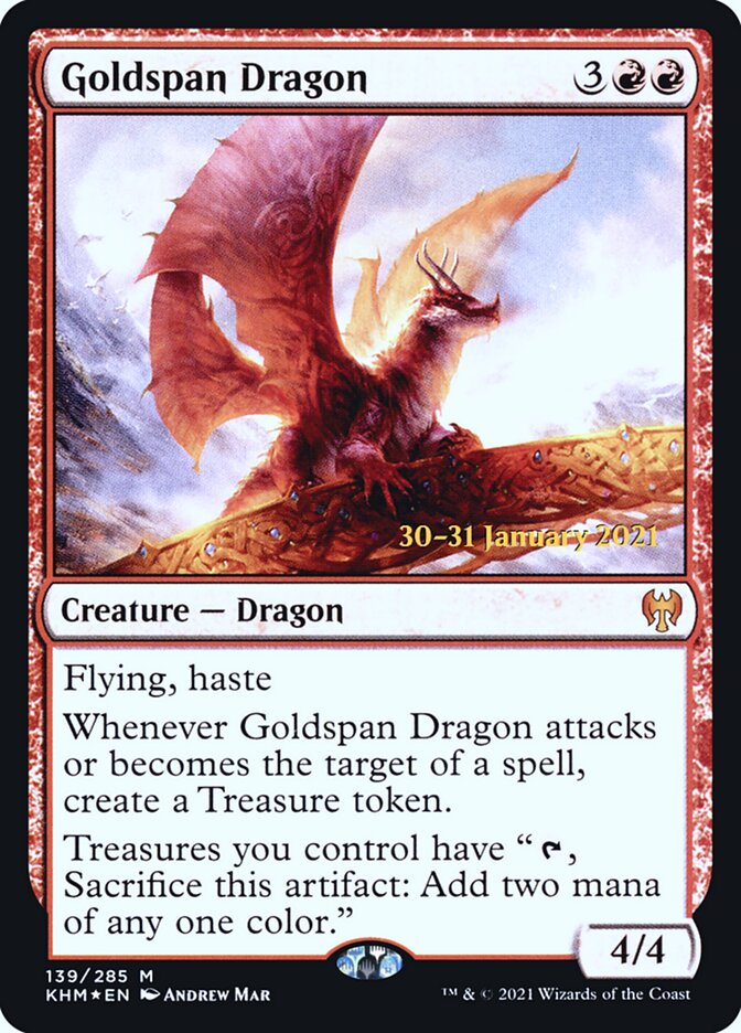 Goldspan Dragon card front