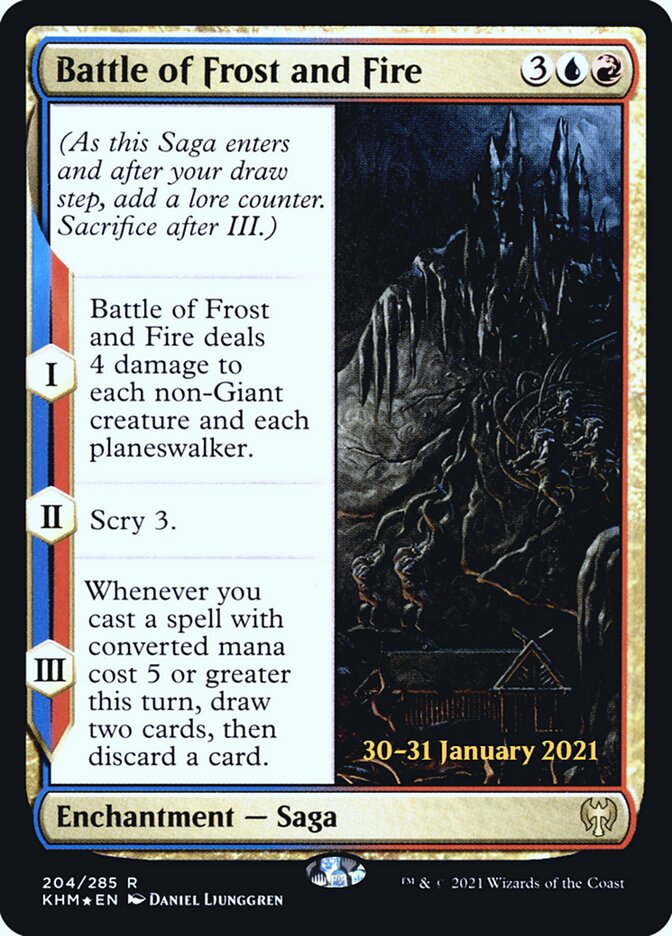 Battle of Frost and Fire card front