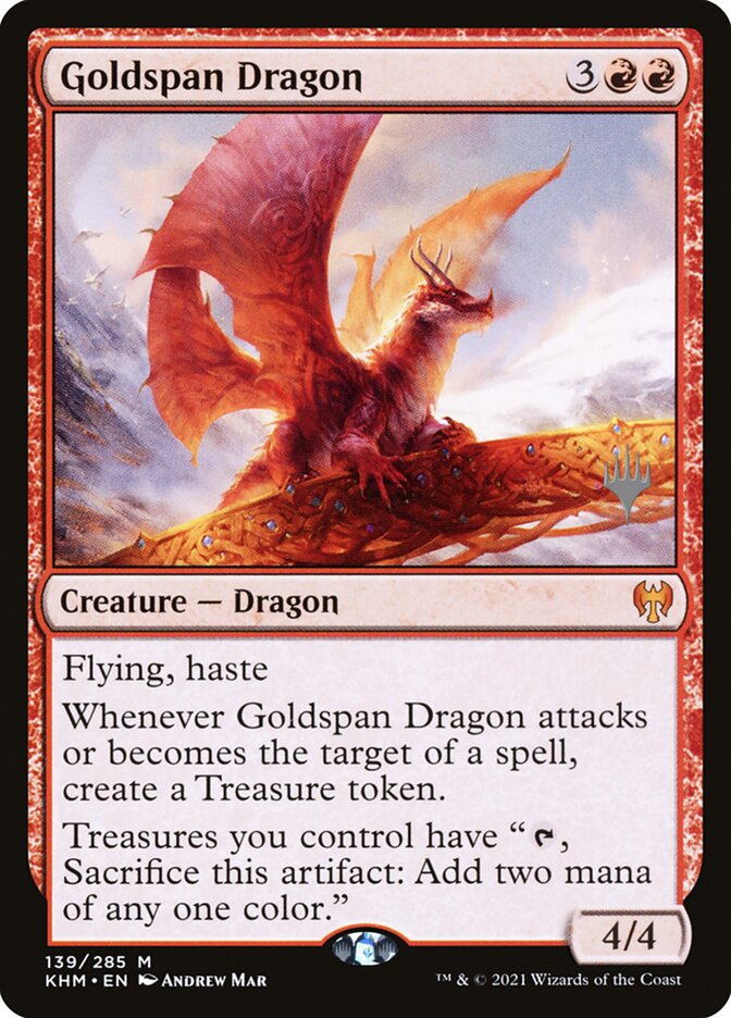 Goldspan Dragon card front