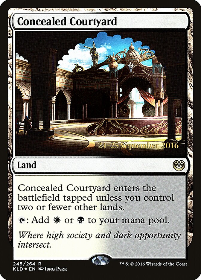 Concealed Courtyard card front