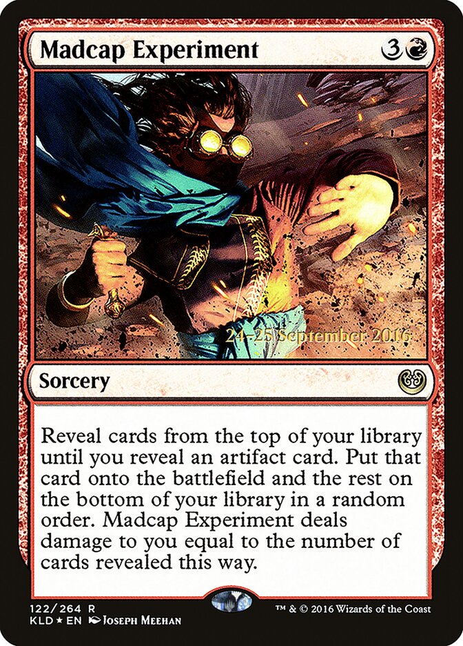 Madcap Experiment card front