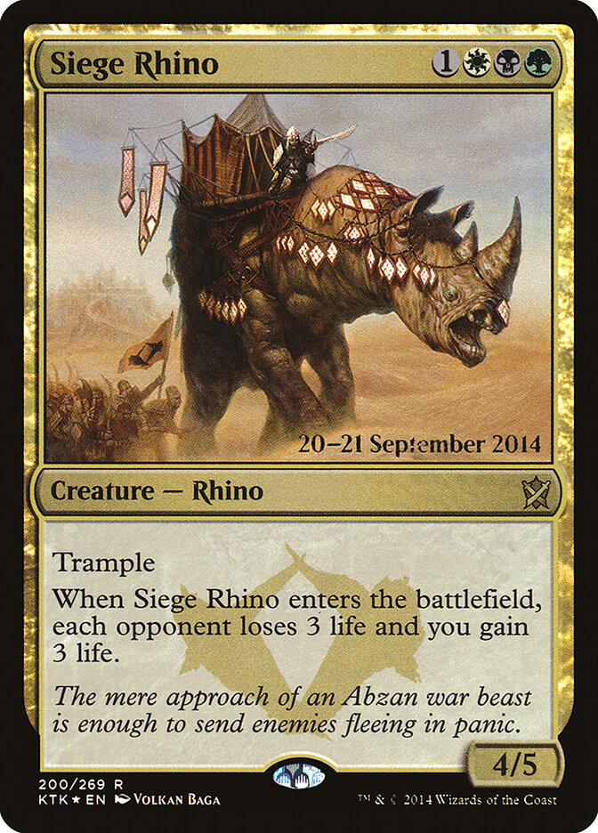 Siege Rhino card front