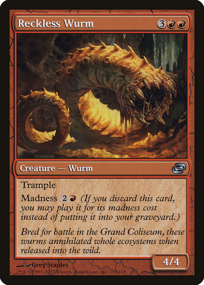 Reckless Wurm card front
