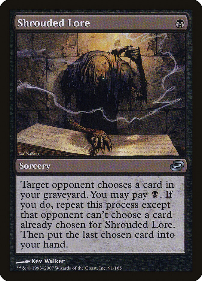 Shrouded Lore card front