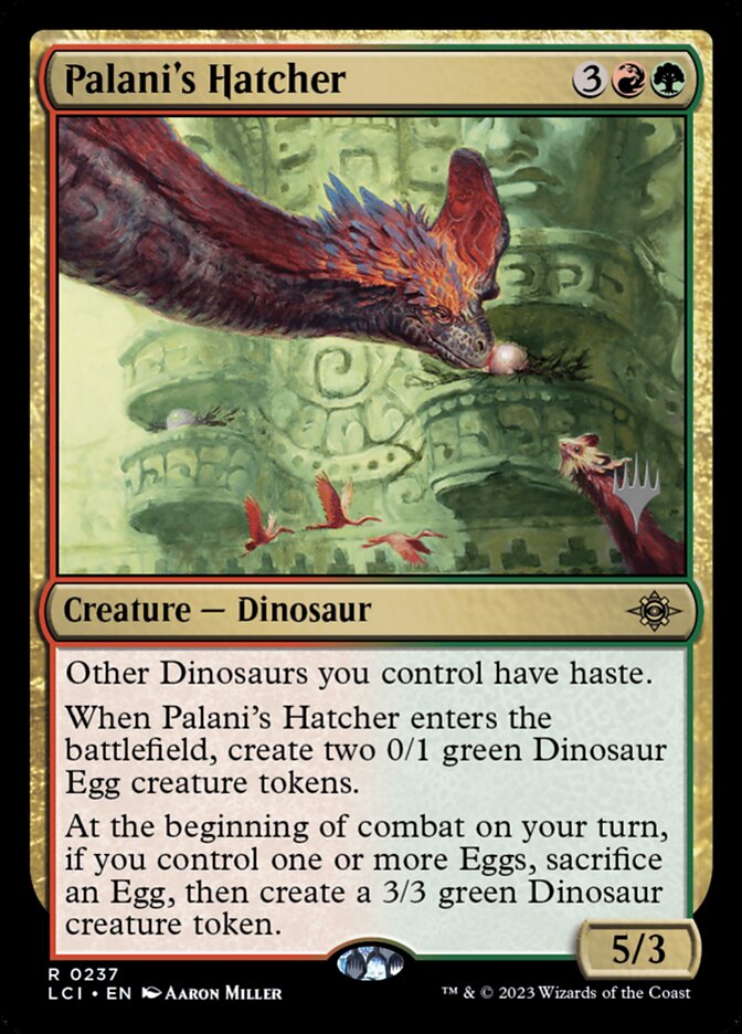 Palani's Hatcher card front