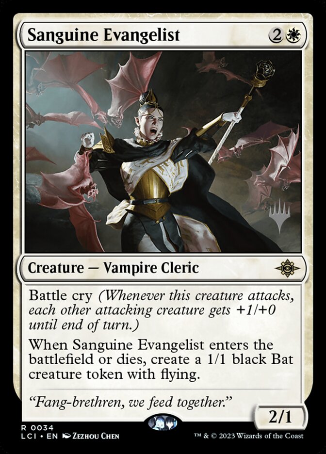 Sanguine Evangelist card front