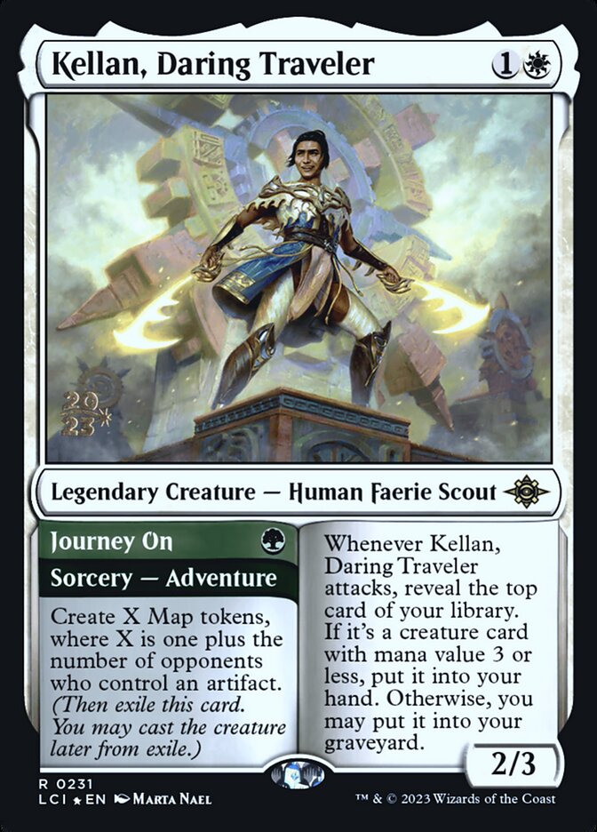 Kellan, Daring Traveler card front