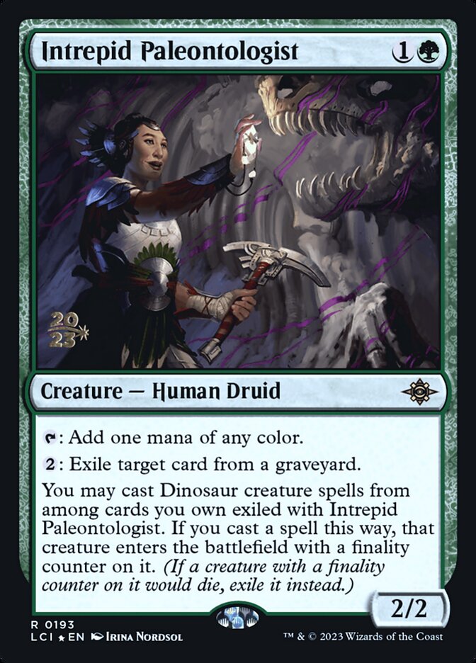Intrepid Paleontologist card front