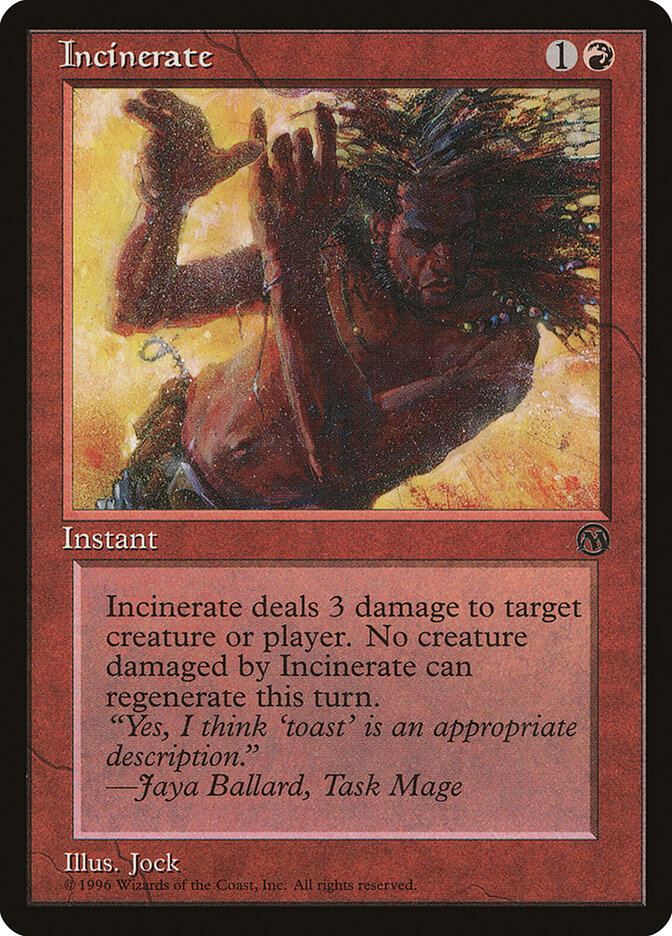 Incinerate card front