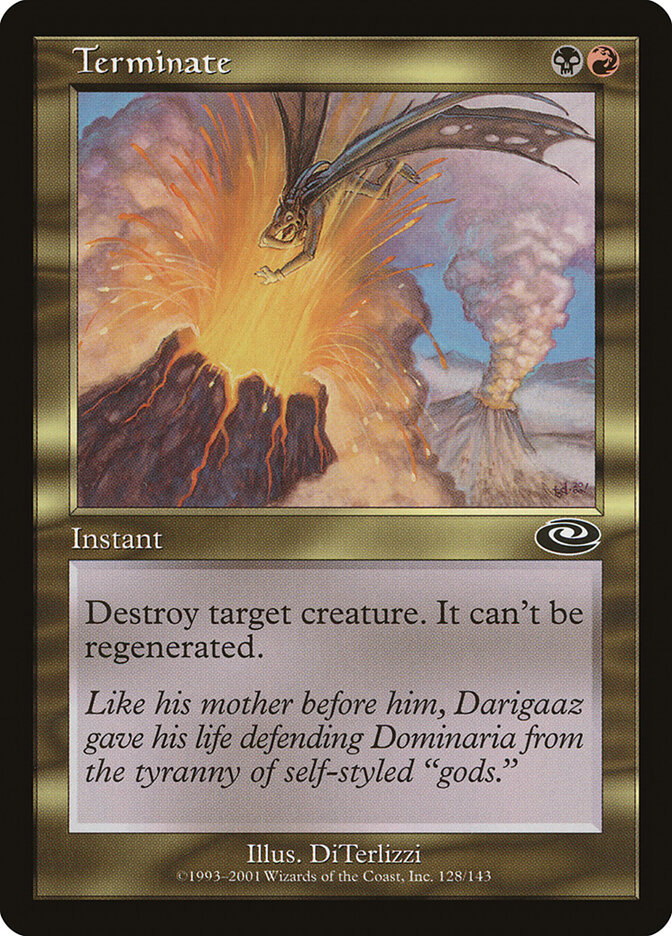 Terminate card front