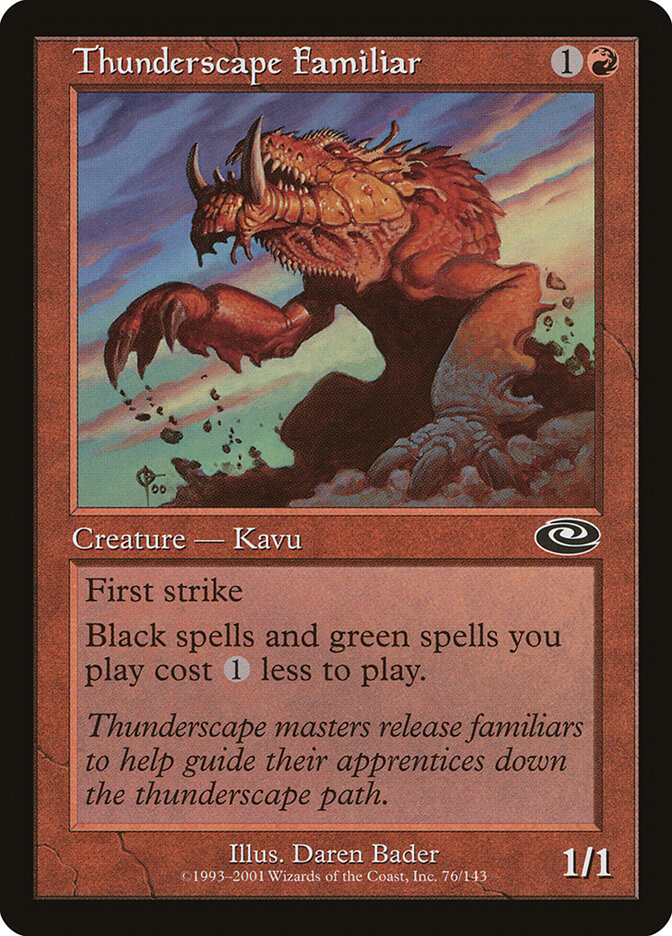 Thunderscape Familiar card front