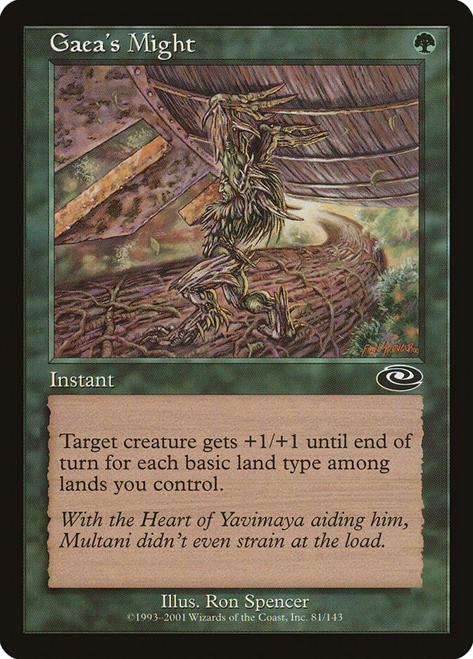 Gaea's Might card front