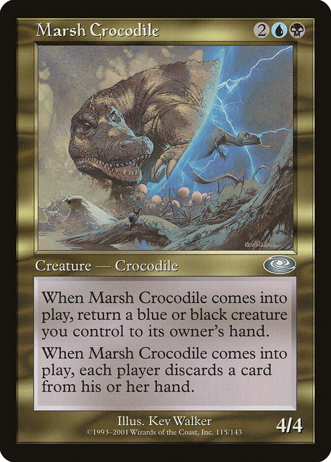 Marsh Crocodile card front