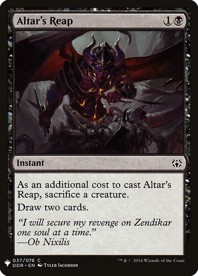 Altar's Reap card front
