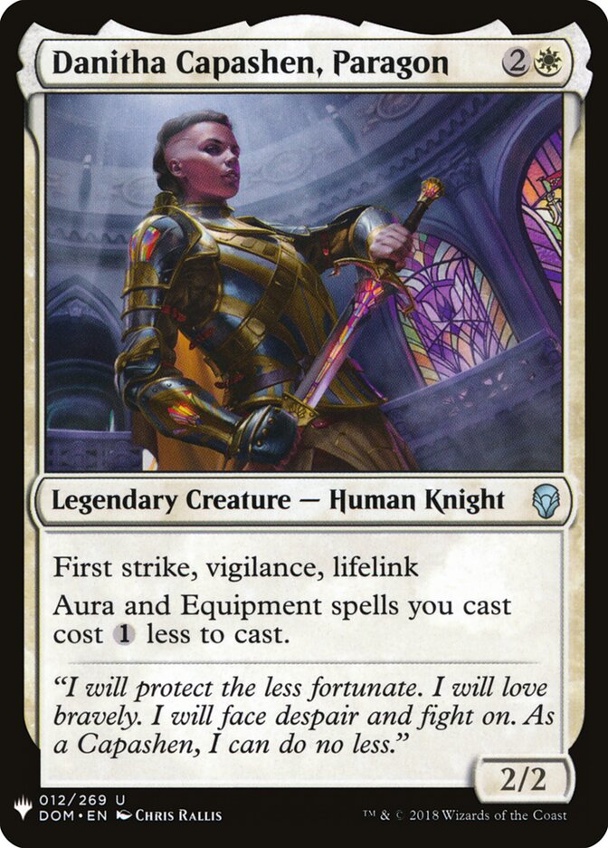 Danitha Capashen, Paragon card front