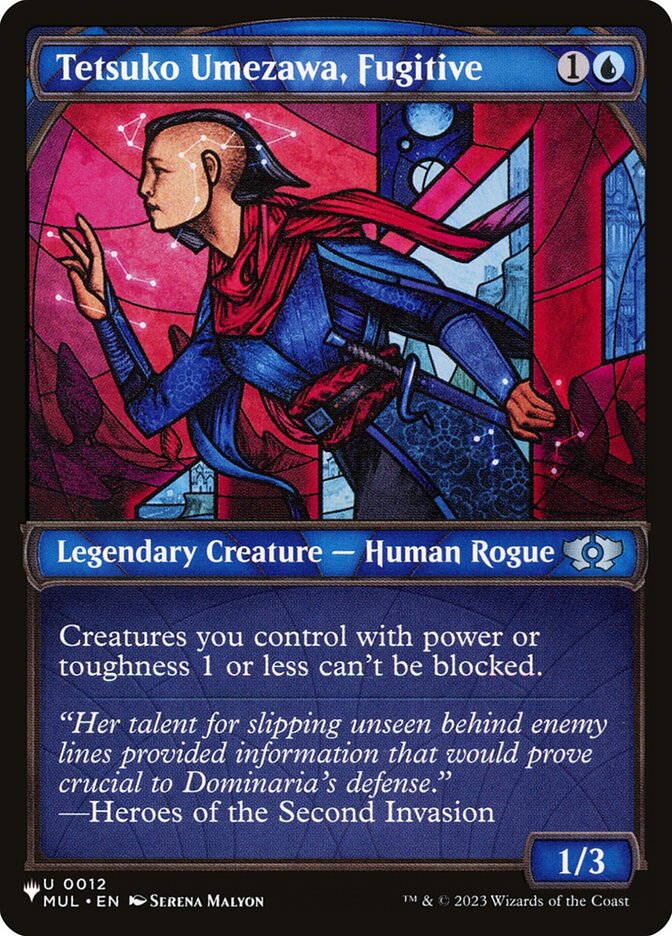 Tetsuko Umezawa, Fugitive card front