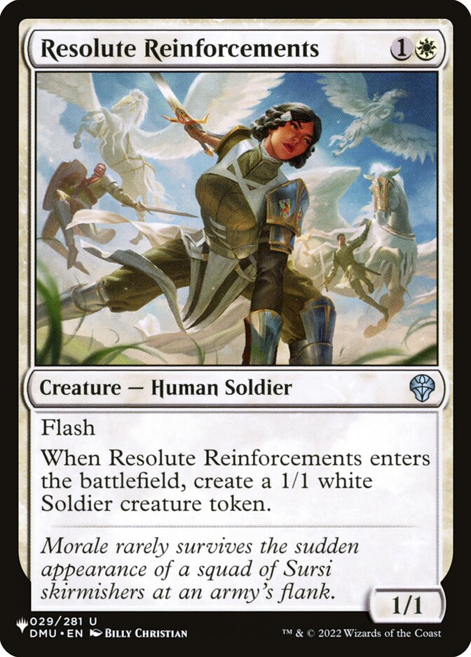 Resolute Reinforcements card front