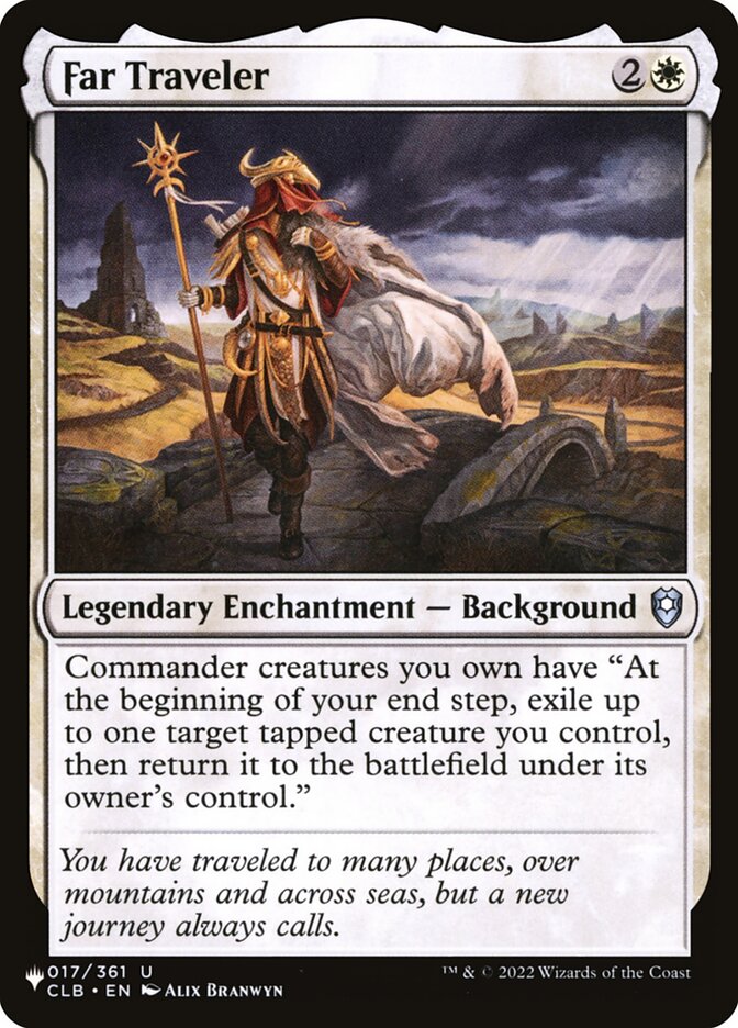 Far Traveler card front