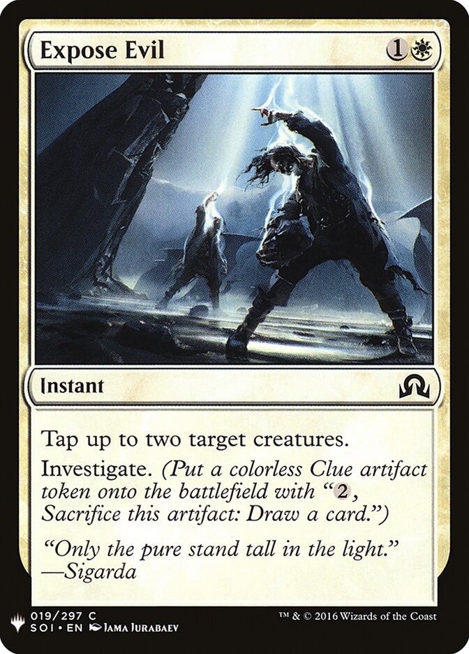 Expose Evil card front