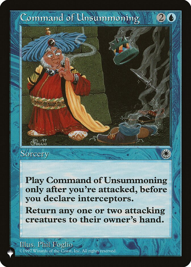Command of Unsummoning card front